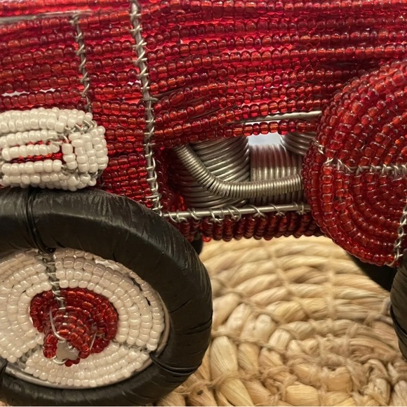 Grass Roots Creations Tractor [Beadworx Sculpture] Red - Picture 3 of 6